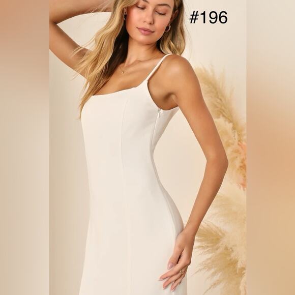 Lulus Blessed Romance White Sleeveless Button Back Mermaid Maxi Dress NWOT SMALL - Picture 4 of 8